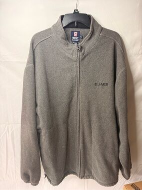 Chaps Men’s Full-Zip Fleece Jacket in Gray